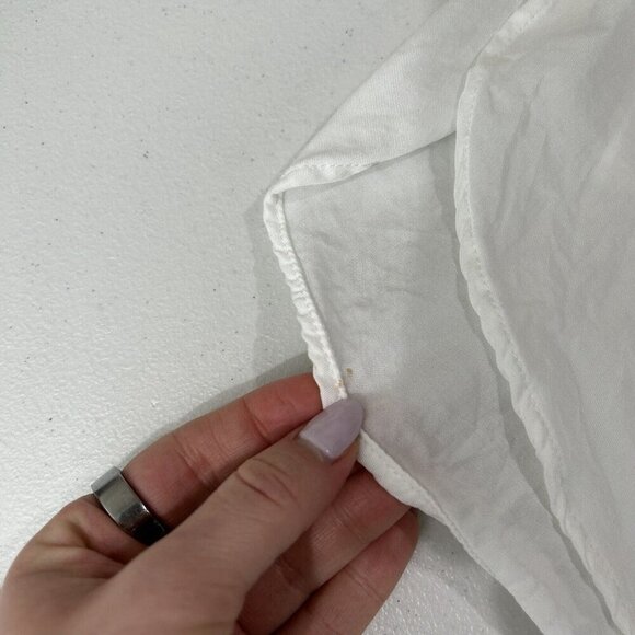 Maeve Anthro Womens Top Extra Small White Button Front Shirt Knot Tie Blouse - Picture 7 of 14